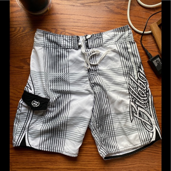 Men’s Billabong Board Shorts sz 32 Black/White/Gra